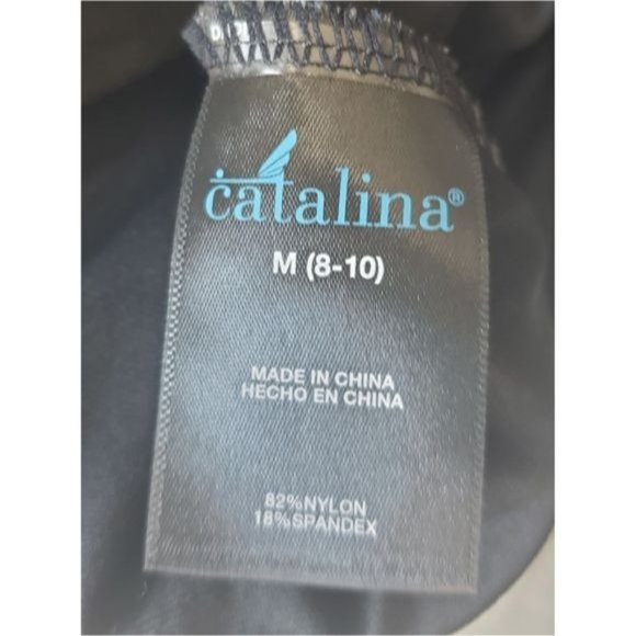 Catalina twist front underwire Black minimalist tankini top size 8-10 - Picture 5 of 8